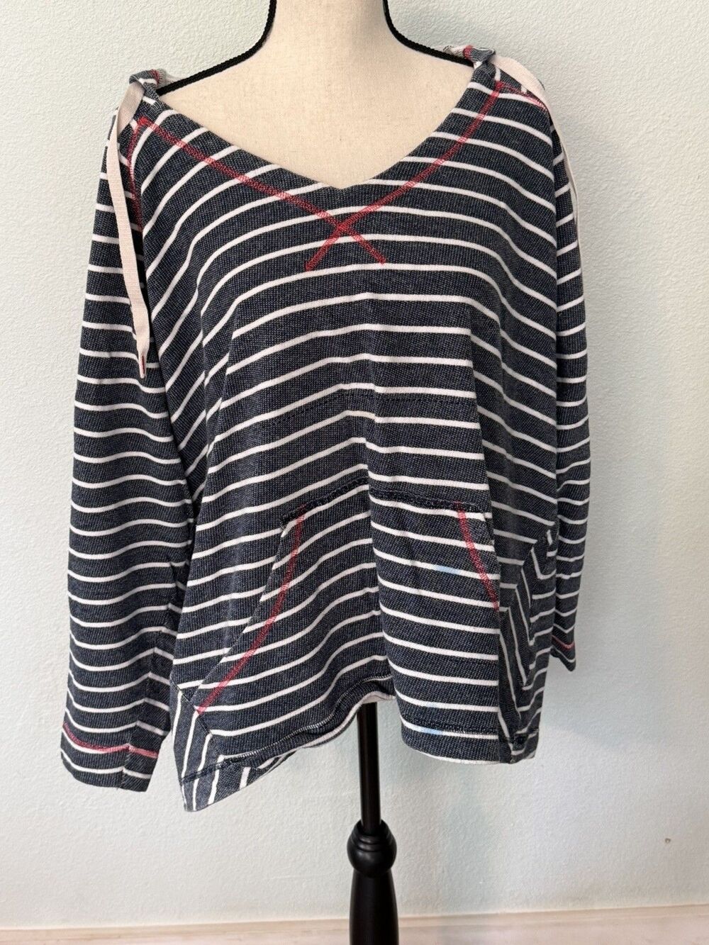 3XL Columbia Sportswear women's Tropic Haven stripe pocket, drawcord hood